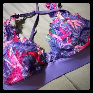 Purple Victoria secret pink pushup bra 36B